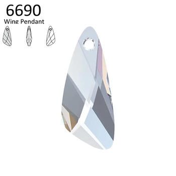 (1 kus) Originálne crystal od Swarovski 6690 Krídlo prívesok vyrobený v Rakúsku voľné korálky drahokamu pre DIY šperky robiť