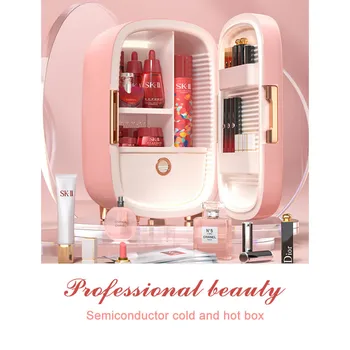 100-240V 12L Biele, ružové a Profesionálne krása chladničky starostlivosti o pleť kozmetika malá chladnička inteligentné zachovanie