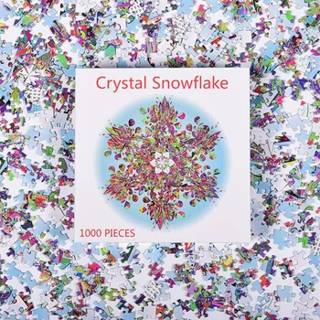 1000Pcs/set Skladačka Puzzle Crystal Snowflake Kolo Puzzle pre Dospelých detské Vzdelávacie Hry Zaujímavé Rodinné Hry