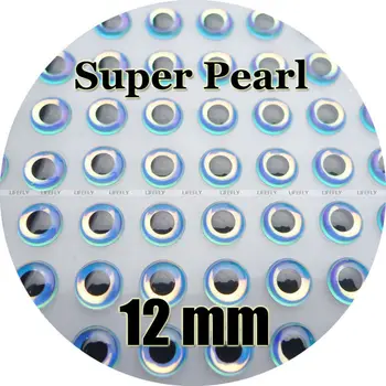 12 mm 3D Super.Pearl / Veľkoobchod 250pcs 3D Holografické Ryby Oči, Lietať Viazanie, Prípravok, Lákať Výrobu, Remeslá