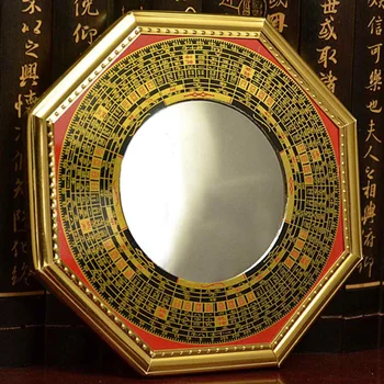 13 cm Šťastie Čínske Feng Shui Neznížila Vypuklé Bagua FengShui Zrkadlo Taoistických Talizman Energie Domáce Dekorácie Ornament
