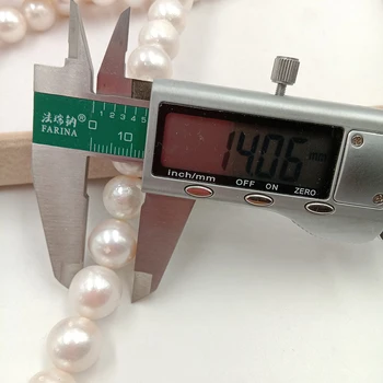 16-palcové 10.5-13.5 mm Prírody sladkovodné voľné pearl s okrúhlym barokový tvar, DIY pearl，príroda white a umiera, zlatá farba