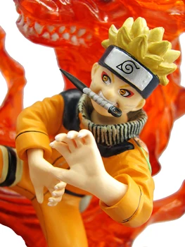 18 cm Anime Naruto Shippuden Akcie Obrázok Uzumaki Naruto Deväť Chvost Oheň Taileo Fox Ver PVC Modelu Deti Darčekové Dekorácie, Hračky Bábiky