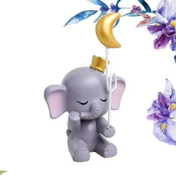 1pc Živice Cute Elephant Tvar Dekor Ornament Socha Remesiel pre Office Obývacia Izba