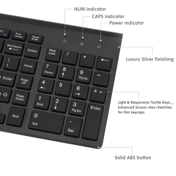 2.4 G Bezdrôtovú Klávesnicu a Myš Ziskové Mini Klávesnice, Myši Kombinovaný Set Pre Notebook Notebook Mac Desktop PC