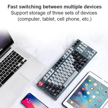 2.4 G Bezdrôtový Tri-režim Bluetooth Typ-C, USB Mechanické Mechanické Klávesnice Herné Klávesnice Pre Macbook Tablet PC Gamer