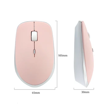 2.4 G Wireless Mouse Roztomilý Tichý Ultra Tenký Ergonomický Mause 1600 DPI Optická USB Počítačová 3D Úrad Myši Darček Deti Pre PC, Notebook