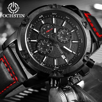 2019 Módny Kožený Remienok hodiniek Mužov Bežné hodinky Mužov Business náramkové hodinky Športové Vojenské quartz hodinky Relogio Masculino