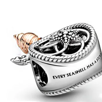 2020 Hot Predaj 925 Sterling Silver Openwork Seashell Dreamcatcher Charms Korálky fit Pôvodné Pandora Náramky Ženy DIY Šperky