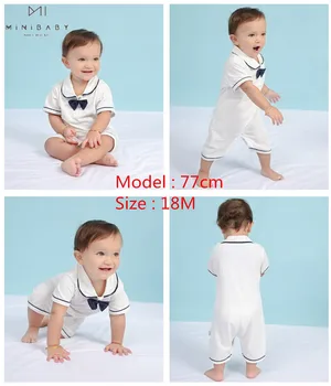 2020 nový štýl Letné Baby Boy grile Remienky Bavlna Detské Oblečenie Gentleman Dieťa Boys Romper Batoľa Detský Kombinézach narodeniny