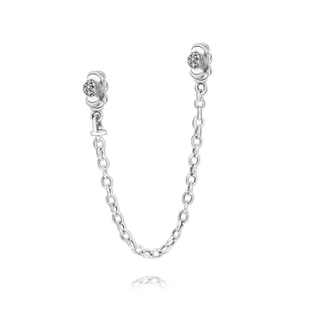 2020 Valentine je Nové 925 Sterling Silver Korálky Korálky Pripraviť Bezpečnosti Reťazca Kúzlo fit Pôvodné pandora Náramky Ženy DIY Šperky