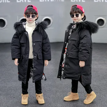 -30 Ruskej Zimné Kabáty 2020 Dievčatá Oblečenie Snowsuit Nepremokavé Outdoor Bunda S Kapucňou Kabát Chlapcov Deti Vetrovka Oblečenie 4-13 Rokov