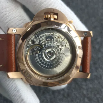 42mm automatické mechanické hodinky pre pánske hodinky mužov black dial kožený remienok