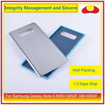 50Pcs/veľa Pre Samsung Galaxy Note 8 N950 N950F SM-N950F N9500 Bývanie Batérie, Dvere, zadné Zadné Sklo Kryt Prípade Podvozku Shell