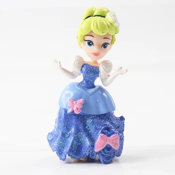 6pcs/veľa 7-9 cm Princezná Belle Zamotaný Krásy Bábiky Figúrka PVC Akcie Obrázok Zber Model Hračky