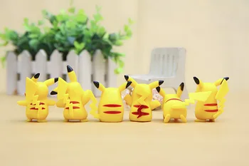 6set Pokémon Pikachu Akčné Figúrky Anime Pikachu Hračky Mini Pikachu Obrázok Dary, Hračky, Vianočné Darčeky