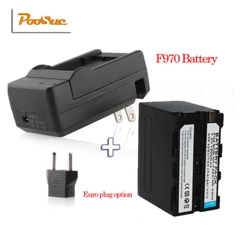7200mAh NP-F970 Batérie NP F970 F960 NP-F960 NP-F950 +Nabíjačka fit CCD-RV1 DCR-VX2100 HDR-FX1 HVR-Z1U LED Flash video svetlo