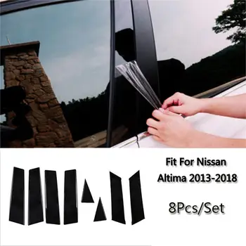 8PCS Leštené Piliera Príspevky vhodné Pre Roky 2013-2018 Nissan Altima Dvere, Okno Orezania Kryt