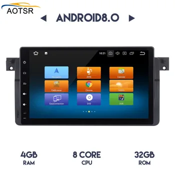 Android 8.0 Auto multimediálny prehrávač Rádio hlavy jednotky Na E46 1998-2005 M3 1998-2005 3 Série gps navigácie Stereo žiadne dvd octa-core