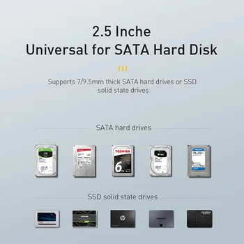 Baseus HDD Prípade 2.5 SATA na USB 3.0 Adapter Pevný Typ C 3.1 Disk HDD Box Disk Prípade HDD Enclosure na SSD Prípade, HDD Dokovacej Stanice