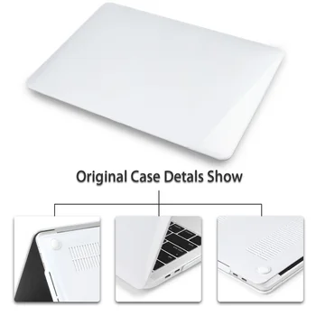 Batianda Crystal Biele puzdro pre MacBook Pro Retina 12 13.3 15 palcov 2019 2020 A2289 Dotyk Bar/Air 11