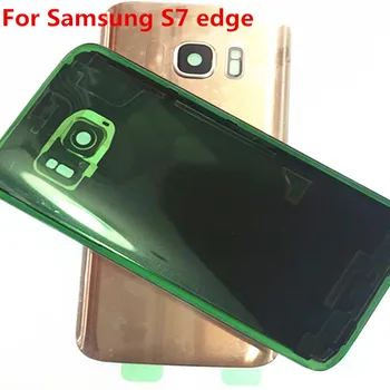 Batéria Zadný Kryt Pre Samsung S7 okraj Dverí Bývanie s Kamerou Sklo Objektívu Náhradné Pre Samsung Galaxy S7 Okraji G935