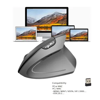 Bezdrôtová Myš 2,4 GHz Hra Ergonomický Dizajn Vertikálne Myši 2400DPI Myši USB Prenosné Ergonomické Počítač Tiché PC Desktop