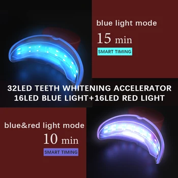 Bielenie zubov Blue Studené svetlo Zubné Bielenie 3ks peroxidu, Bieliace Gél Ústne zubné zubov nastaviť Káva, Bielenie zubov