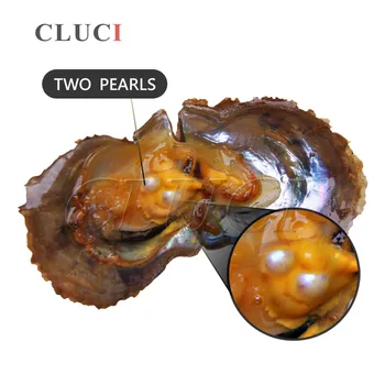 CLUCI 10pcs 6-7mm Oválne Sladkovodné Hliva S Dvojičky Pearl pre Ženy Šperky Reálne Vákuovo Balené umelo Pestované Perly Ustrice WP045SB