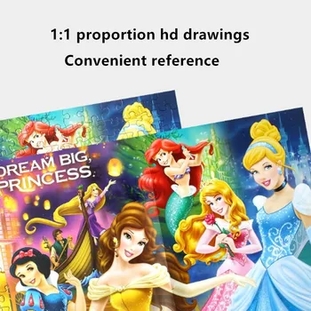 Disney Karikatúry Mrazené Princezná 200 Kusov Papiera Puzzle pre Deti na Vzdelávacie Hračky