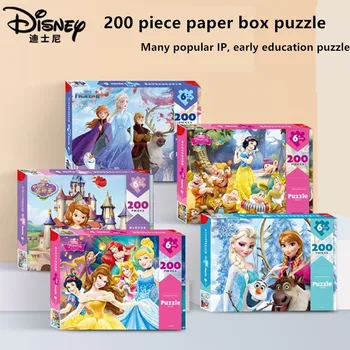 Disney Karikatúry Mrazené Princezná 200 Kusov Papiera Puzzle pre Deti na Vzdelávacie Hračky