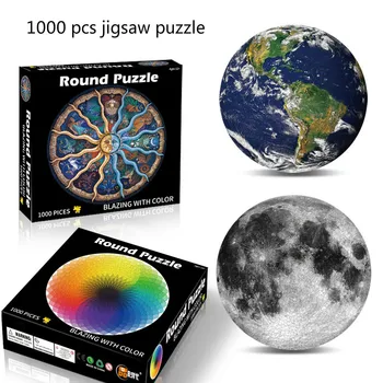 Dubbi 1000pcs kolo skladačka puzzle, hračky pre deti, vzdelávacie hračky Horoskop Skladačka mesiac planéty dúha