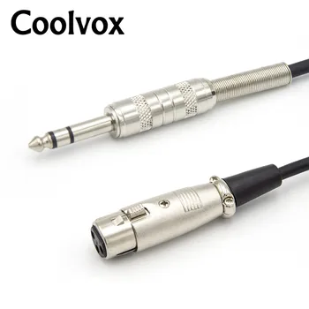 Dvojité Jednej Skladby Mikrofón Drôt, Kábel XLR Samec Jack 6.35 / 6,5 Mm Samec Konektor Audio Viesť pre Shure Káblový Mikrofón