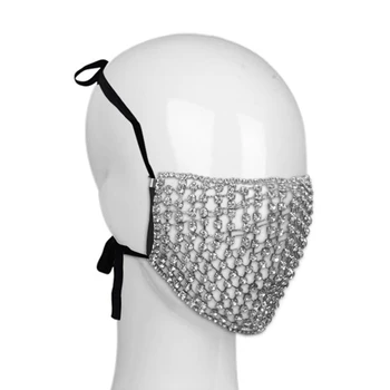 Fashion, DIY Inlaied Drahokamu Masku na Tvár Oka Manuálne Diamond Masky Dance Party Night Club Crystal Masky na Tvár Masky, Šperky LB