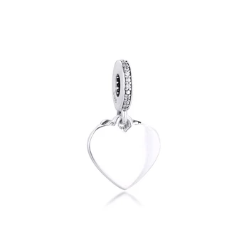Hodí Pandora Náramok Originál 925 Sterling Silver Luk & Láska Srdce Visieť Charms Jasné, CZ Korálky DIY Šperky Čo 2020 Zime