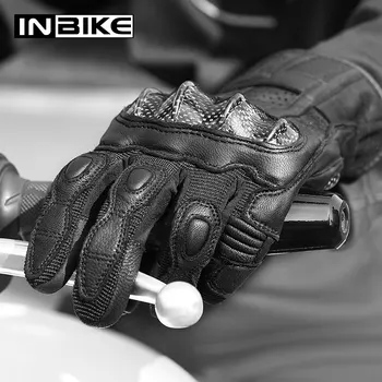 INBIKE Motocyklové Rukavice Plný Prst na Dotykovej Obrazovke Motokrosové Rukavice Shockproof Uhlíkových Vlákien Moto Guantes Mužov Motocyklové Rukavice