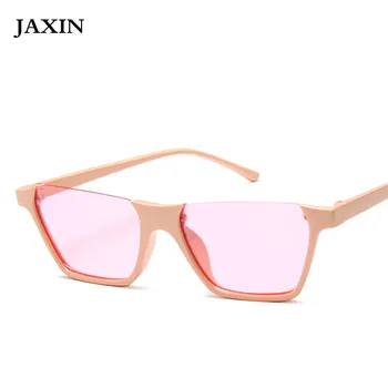 JAXIN okulary Retro Osobnosti pol rámom slnečné Okuliare Ženy Fashion Square veľké rámom Slnečné Okuliare Ms dizajn značky okuliare UV400