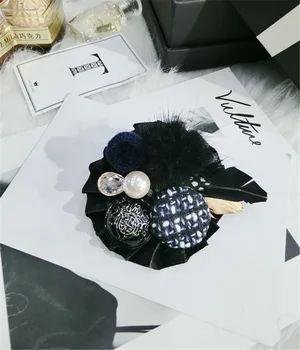 Kórea Ručné Vintage Luxusné Drahokamu Pearl Noriek vlasy Odznak Brošne Kolíky Módne Šperky Pre Ženy Príslušenstvo-JQGWBH014E