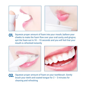 Lanbena, bielenie zubov, zubné mousse ústnej hygieny, odstránenie škvŕn doska zubov, čistenie zubného biela nástroj novú verziu
