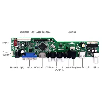 Latumab Nový Držiak pre B101AW03 V0 TV+HDMI+VGA+USB, LCD, LED displej Regulátora Vodič Doska