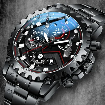 Luxusné Značky Business Módne Náramkové hodinky Quartz s Leatrher/Nerezová oceľ remienok Hodiniek mužov Kalendár Vodotesné Hodinky pre mužov