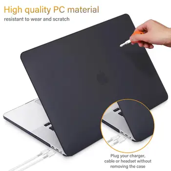 Matný Plast Tvrdé púzdro pre MacBook Air 13 palcový 2020 A2179 A2337 M1 Soft-Touch Prenosný obal & Keyboard Skin & Webcam Kryt
