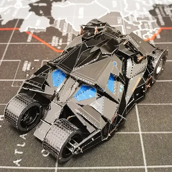 Metalhead 3D Kovov Puzzle Dark Knight Batmobile Model Kovového Puzzle DIY Montáž 3D Laser Cut Model Puzzle Skladačka Hračky pre Dospelých