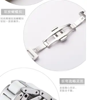 Motýľ Pracky Keramický náramok pre Samsung sledovať 42 46 mm aktívny 2 s3 s2 náramok pre Huawei GT 2E Ticwatch S2 E Pro popruh