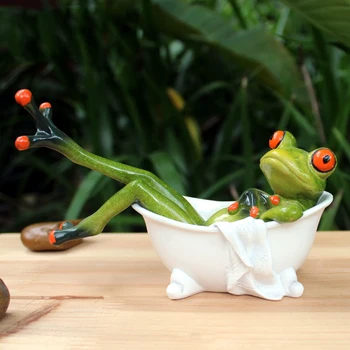 NORTHEUINS Živice Žaba Miniatúrne Figúrky Zvierat Socha Stôl Suveníry, Dekorácie pre Domov Moderné Vianočné Domova Loft Darček