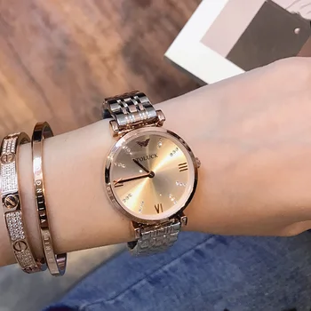 Nové luxusné módne dámske hodinky dámske hodinky jednoduché atmosféru ultra tenké nehrdzavejúcej ocele dámske hodinky quartz hodinky