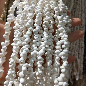 Nové Prírodné Shell Náhrdelník biele pole slimák pre Šperky, Takže Diy Náhrdelník náramok 5-6mm guličiek na šperky robiť