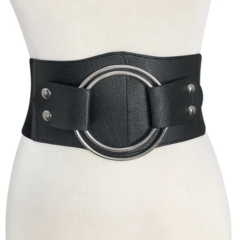 Plus veľkosť korzetu pás široký elastické pásy pre ženy punk reťazca cinturon mujer úsek kabát šaty cummerbunds veľké ceinture femme
