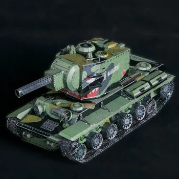 PMA MU Umenia Formy 3D kovový Model DIY Sovietsky Tank KV2 Super tank 3D Laserové Rezanie Pílou Model Puzzle Hračky pre Dospelých