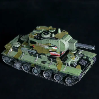 PMA MU Umenia Formy 3D kovový Model DIY Sovietsky Tank KV2 Super tank 3D Laserové Rezanie Pílou Model Puzzle Hračky pre Dospelých